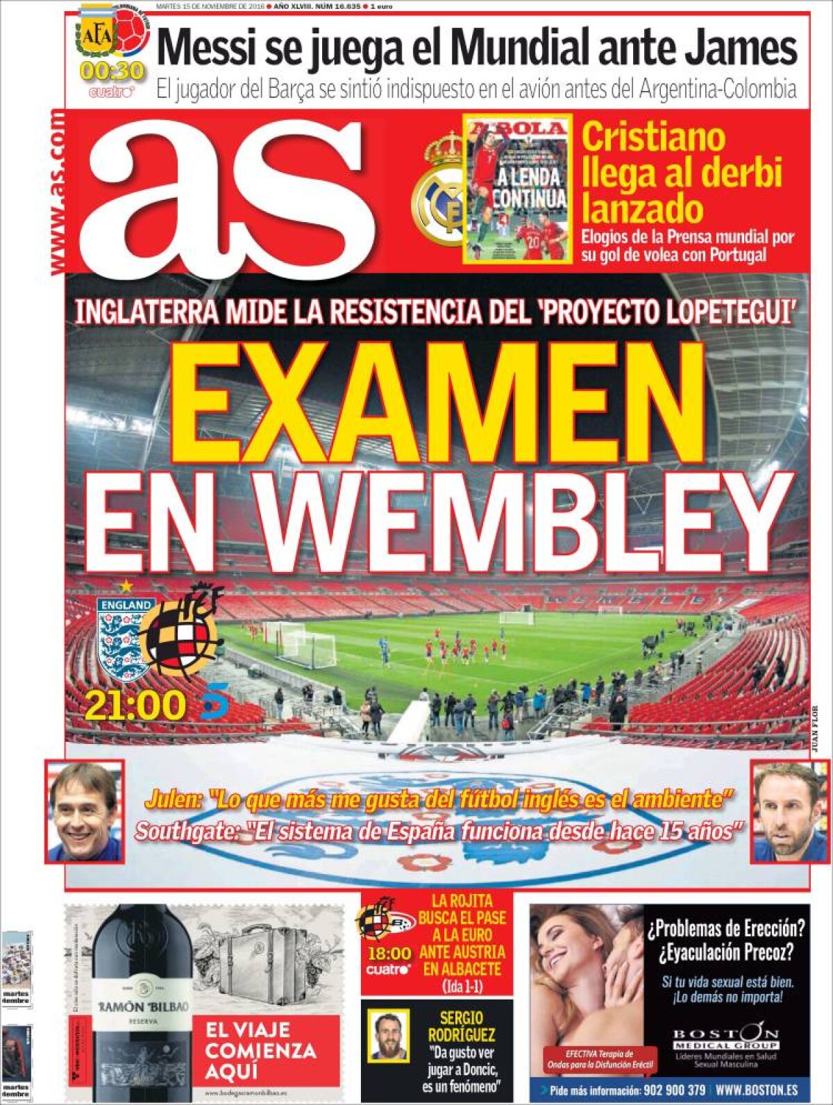 Ce scriu azi ziarele de sport din lume (15 noiembrie 2016)