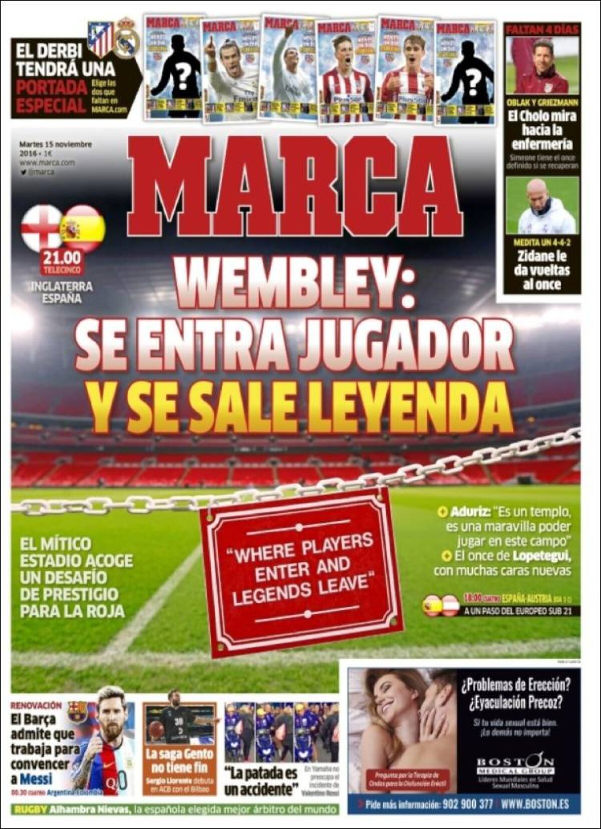 Ce scriu azi ziarele de sport din lume (15 noiembrie 2016)