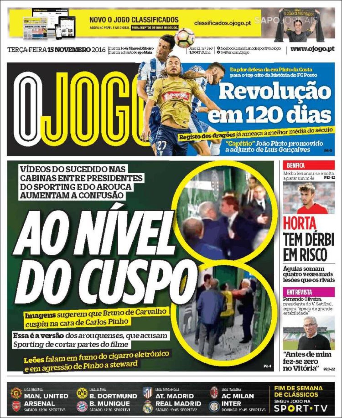 Ce scriu azi ziarele de sport din lume (15 noiembrie 2016)