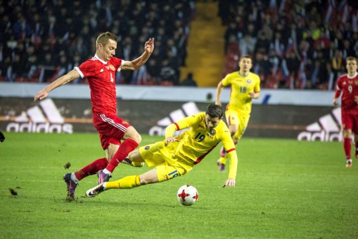 FOTO și VIDEO Bătuți din ofsaid! "Tricolorii" au pierdut în prelungiri cu Rusia, un amical în care Daum a testat jucători noi din minutul 90
