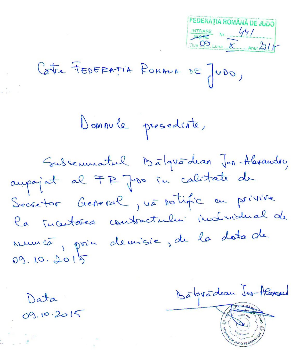 Continuă scandalul la Federația de Judo » Bălgrădean: ”Bercean minte cu seninătate!”