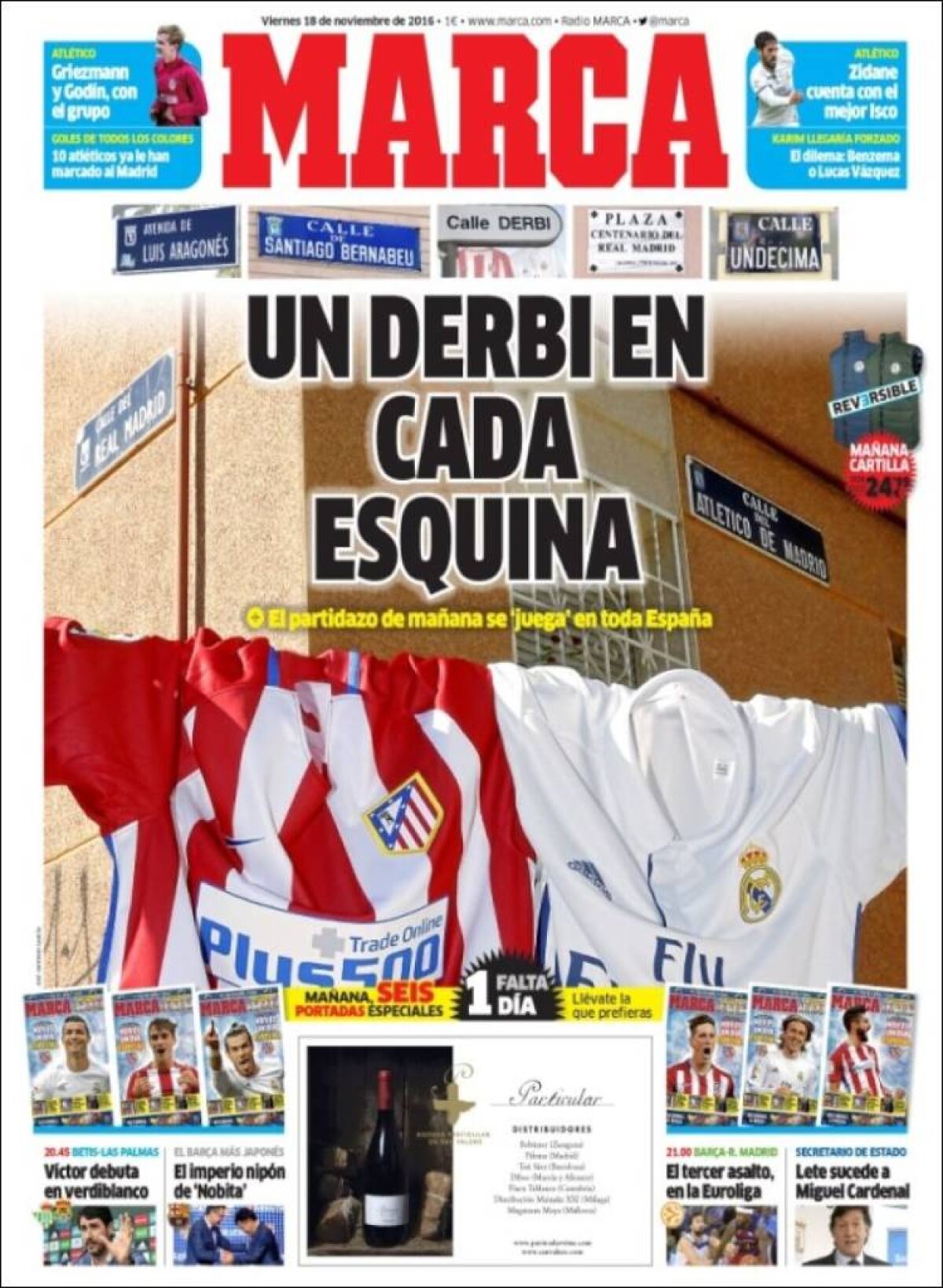 Ce scriu azi ziarele de sport din lume (18 noiembrie 2016)