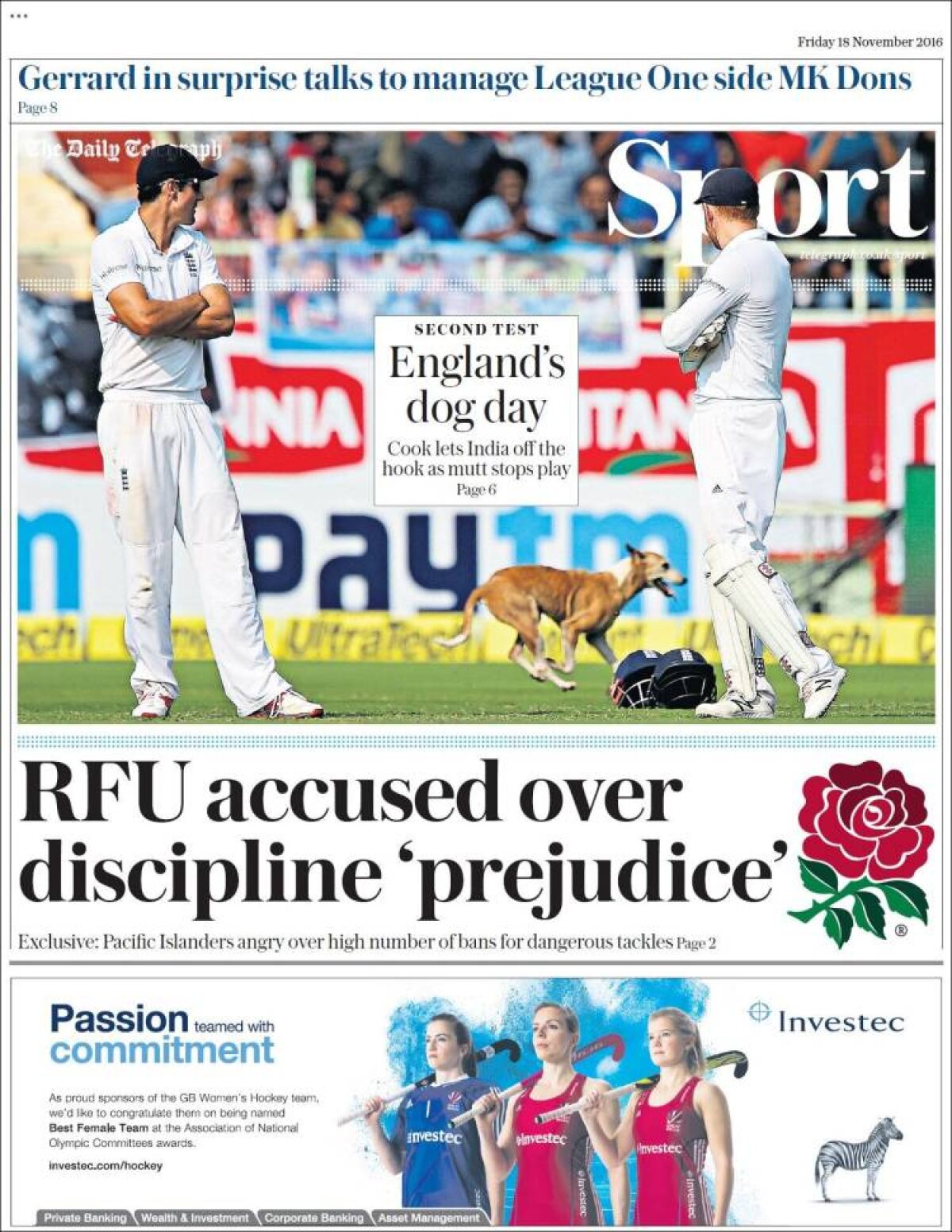 Ce scriu azi ziarele de sport din lume (18 noiembrie 2016)