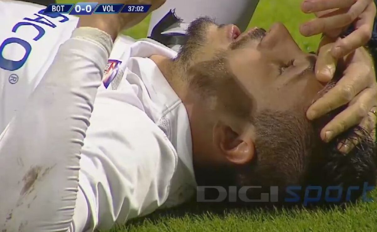 FOTO Panică la Botoșani! Un jucător a ajuns de urgență la spital!