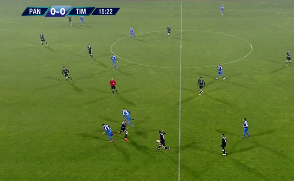 FOTO Timișoara a marcat după un presupus henț al lui Novak! Grigoraș a protestat, dar fără rezultat