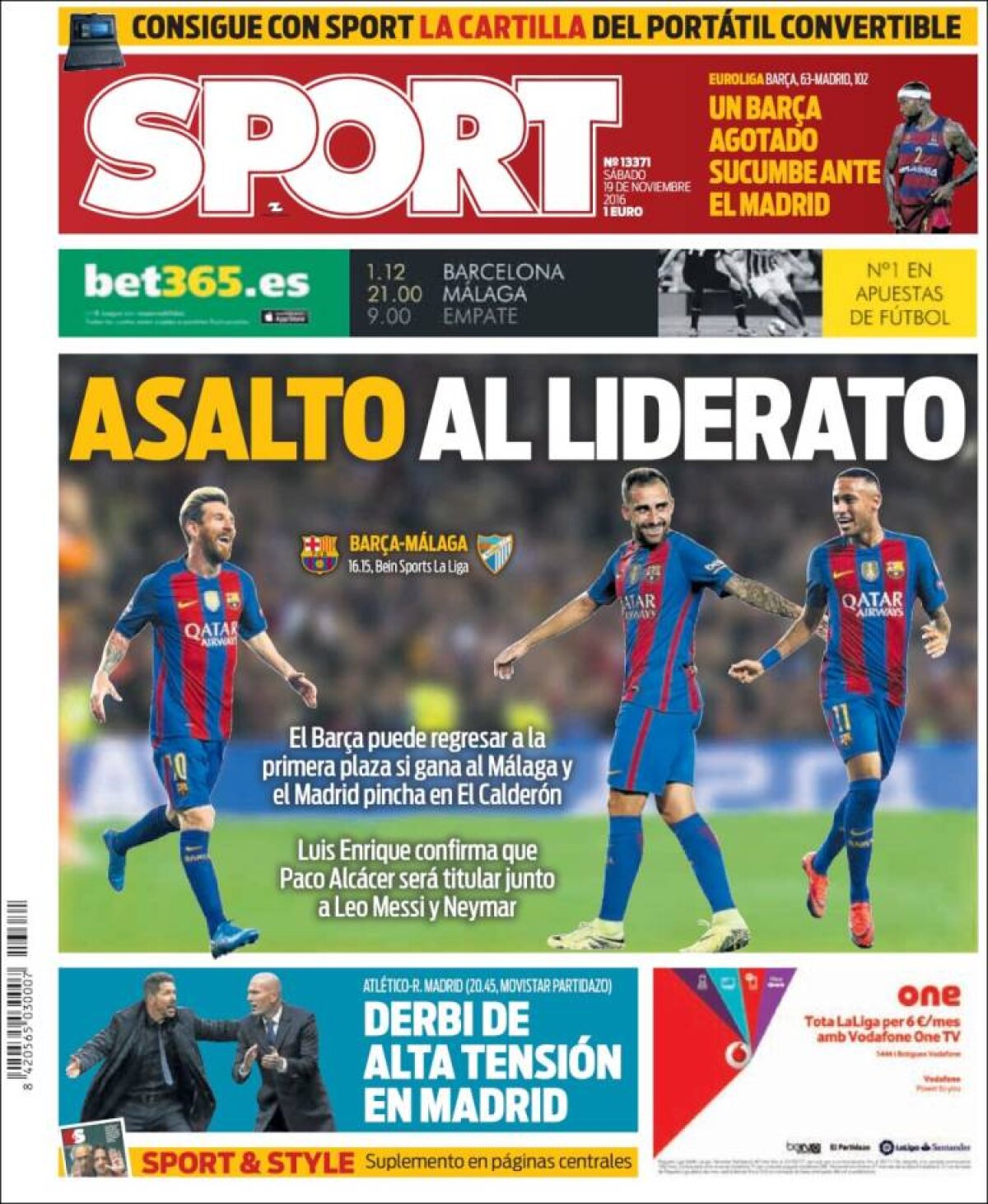 Ce scriu azi ziarele de sport din lume (19 noiembrie 2016)