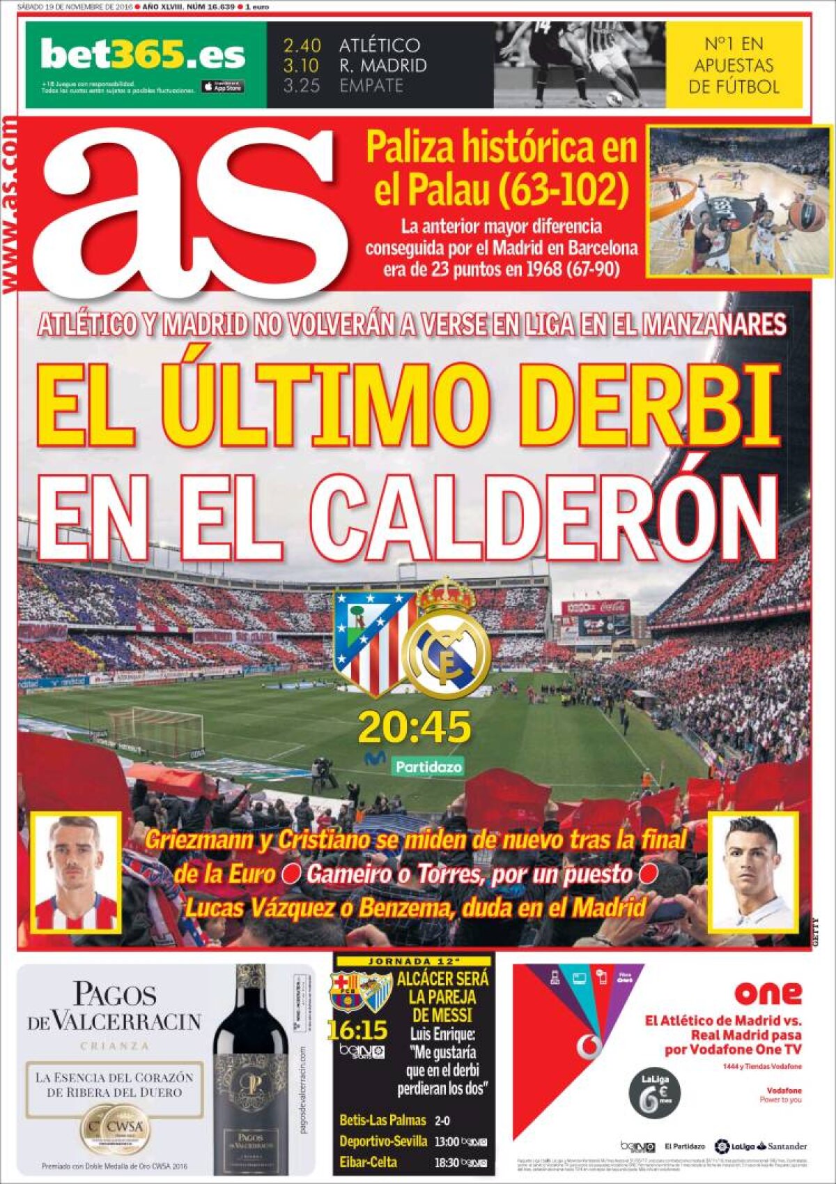 Ce scriu azi ziarele de sport din lume (19 noiembrie 2016)