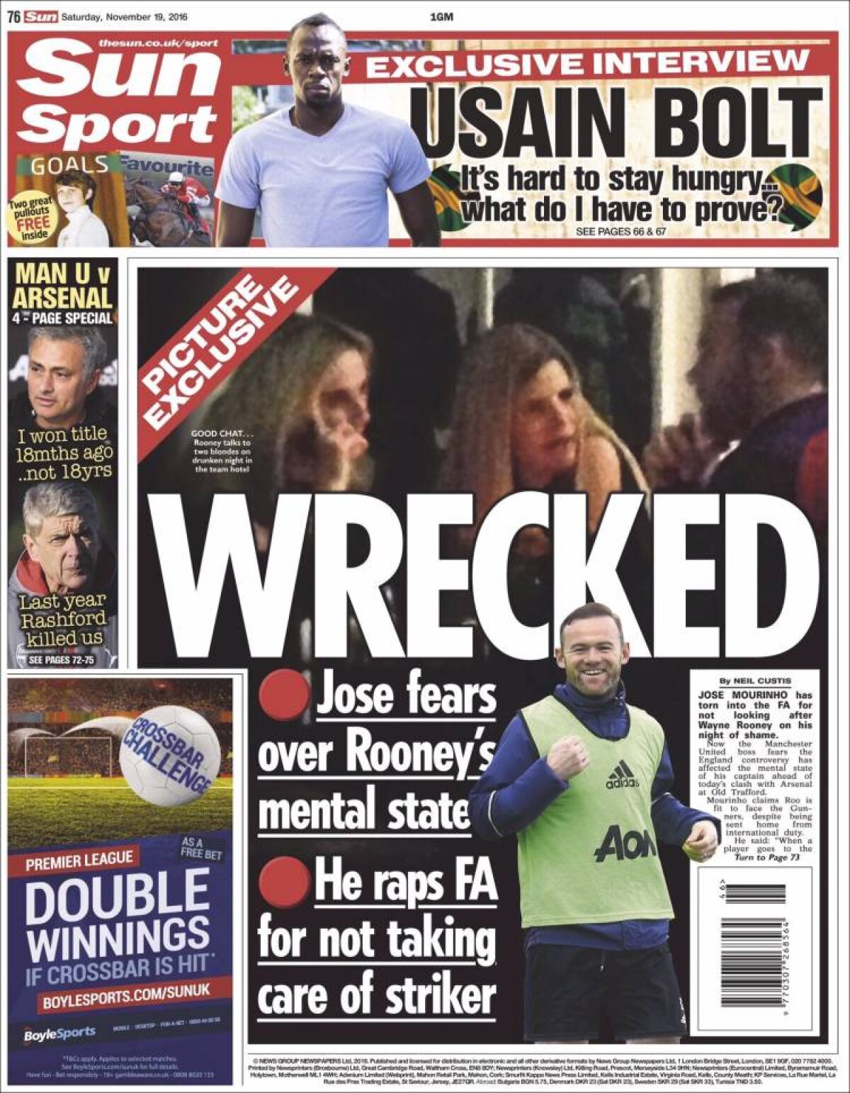 Ce scriu azi ziarele de sport din lume (19 noiembrie 2016)