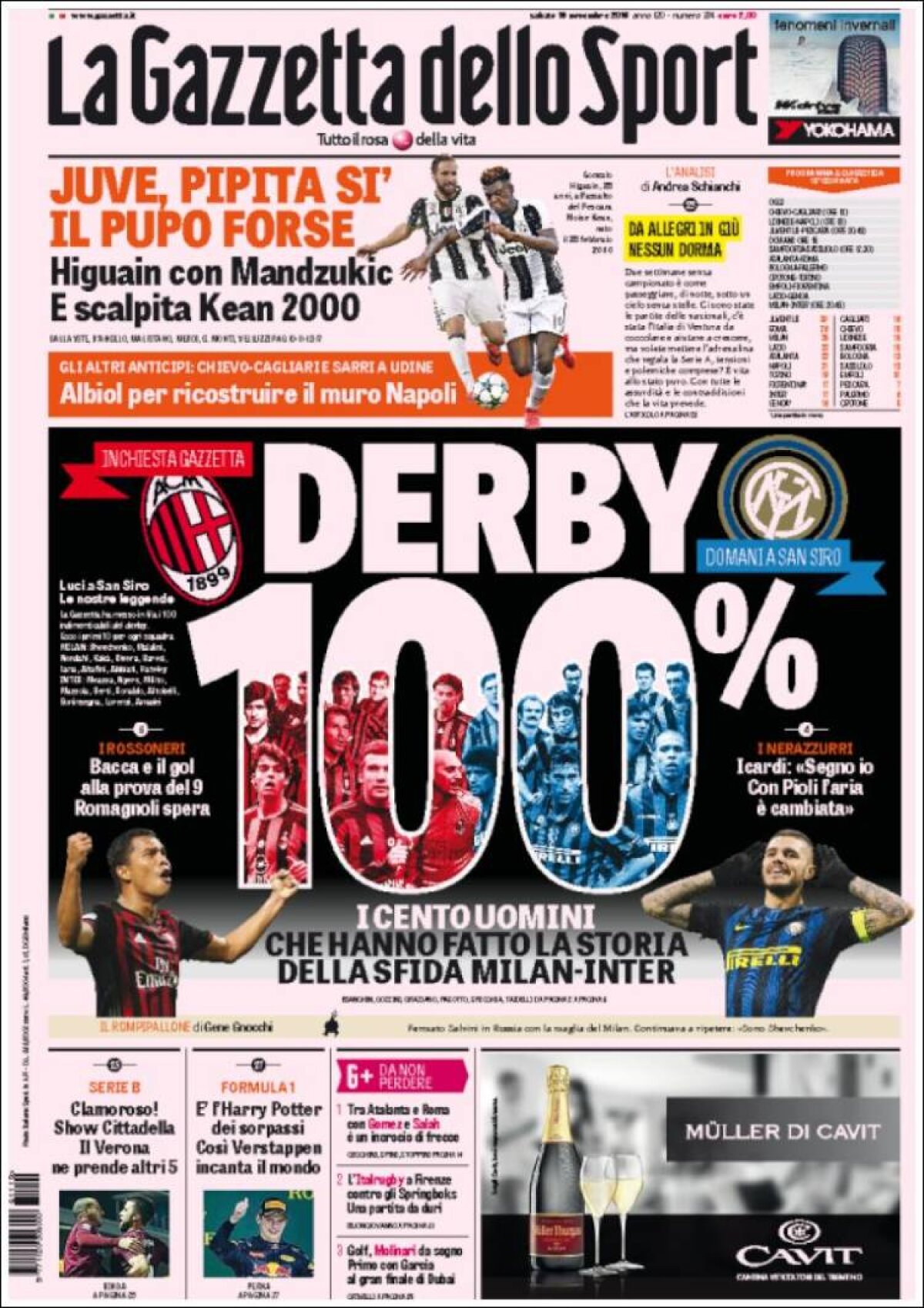 Ce scriu azi ziarele de sport din lume (19 noiembrie 2016)