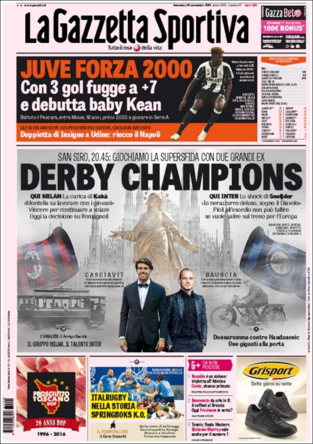 Ce scriu azi ziarele de sport din lume (20 noiembrie 2016)