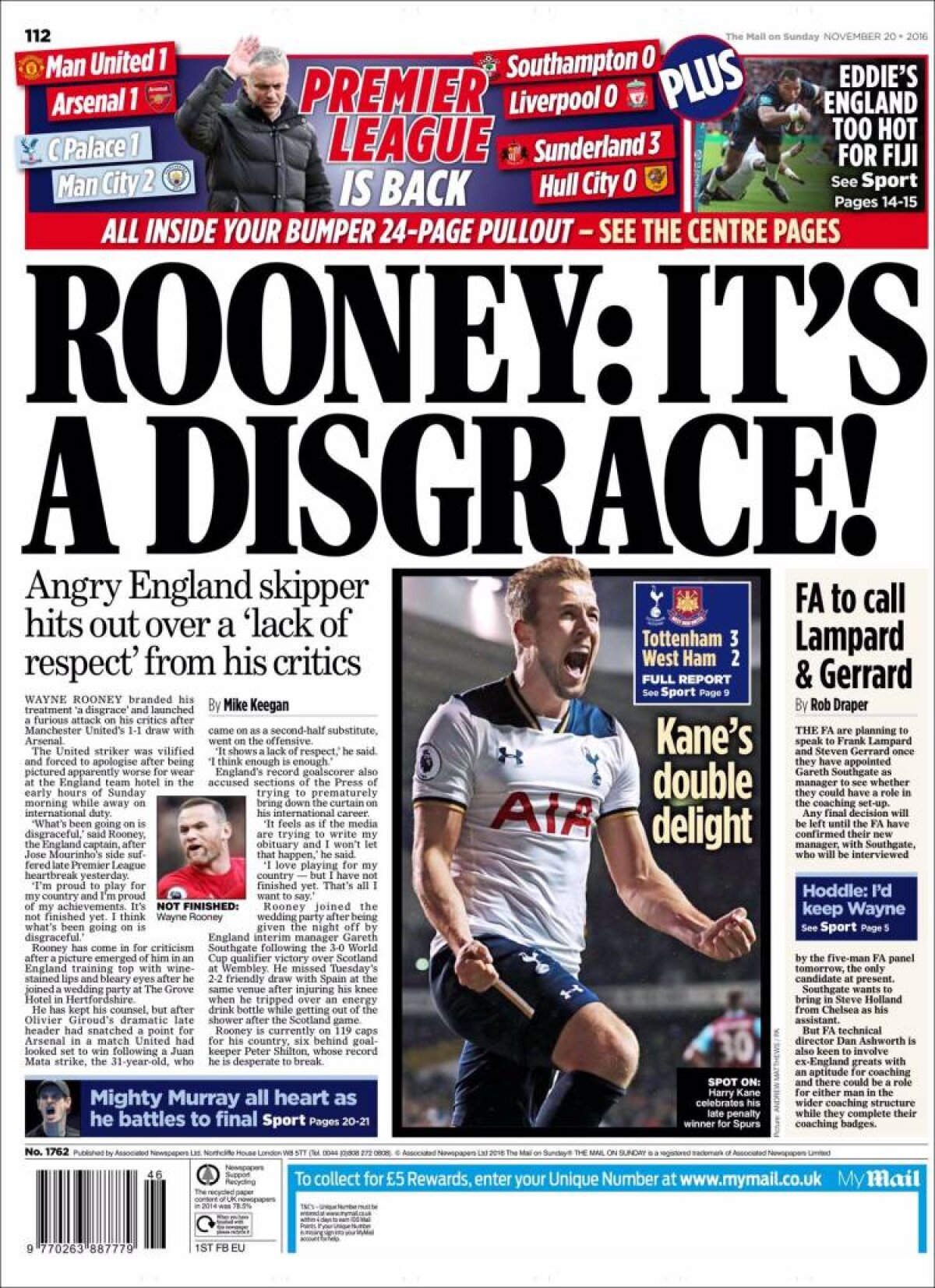 Ce scriu azi ziarele de sport din lume (20 noiembrie 2016)