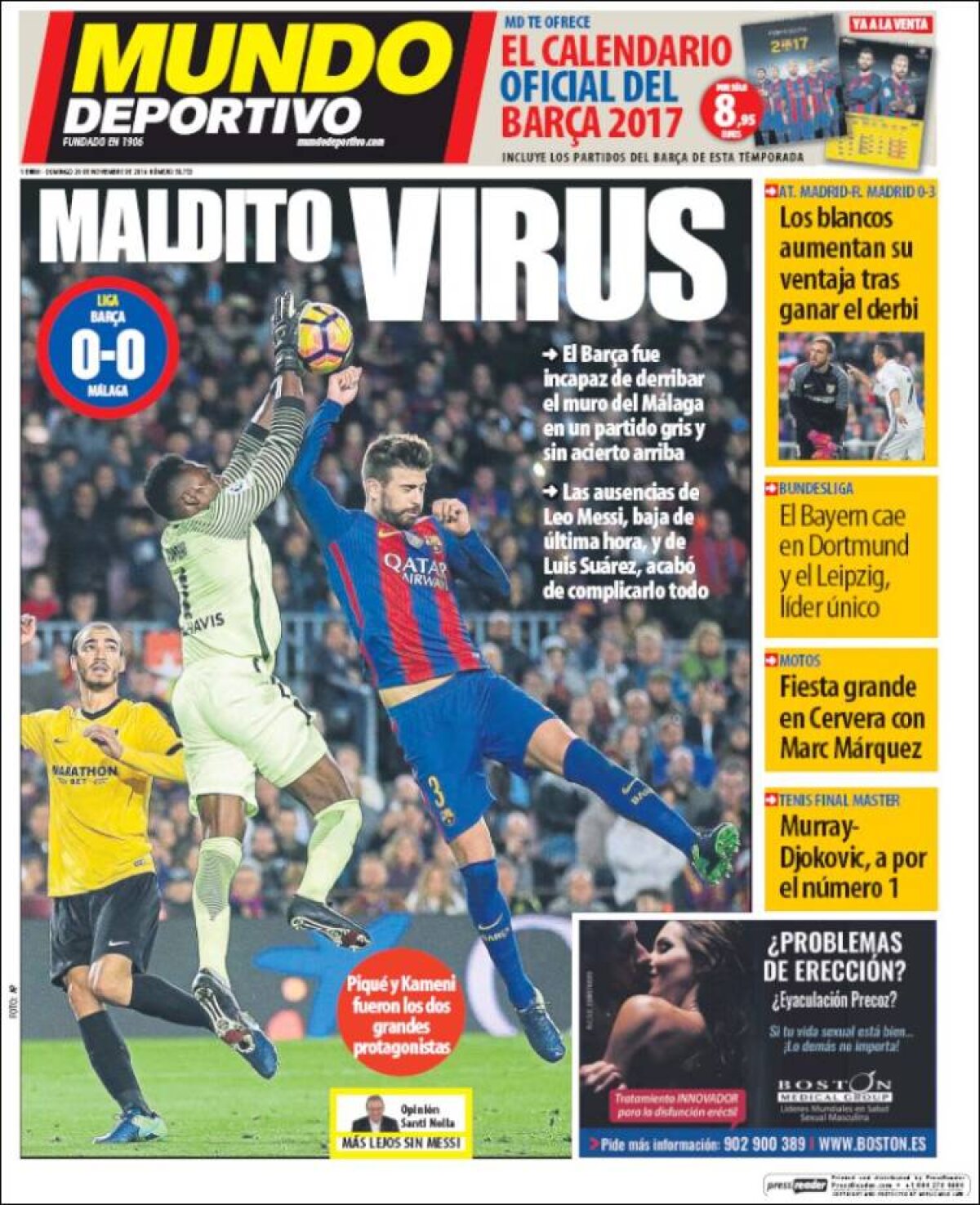 Ce scriu azi ziarele de sport din lume (20 noiembrie 2016)