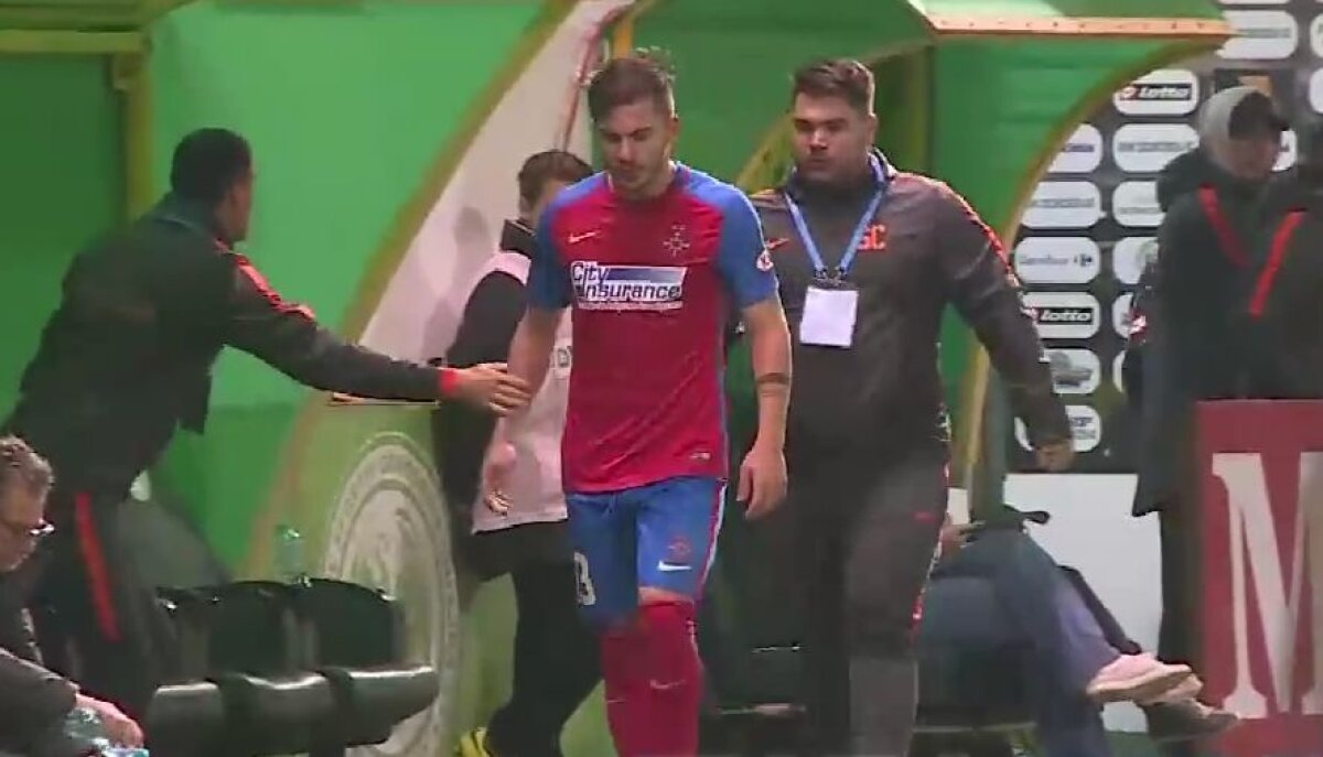 FOTO Tensiuni la Steaua » Un jucător și-a ignorat complet antrenorul și colegii