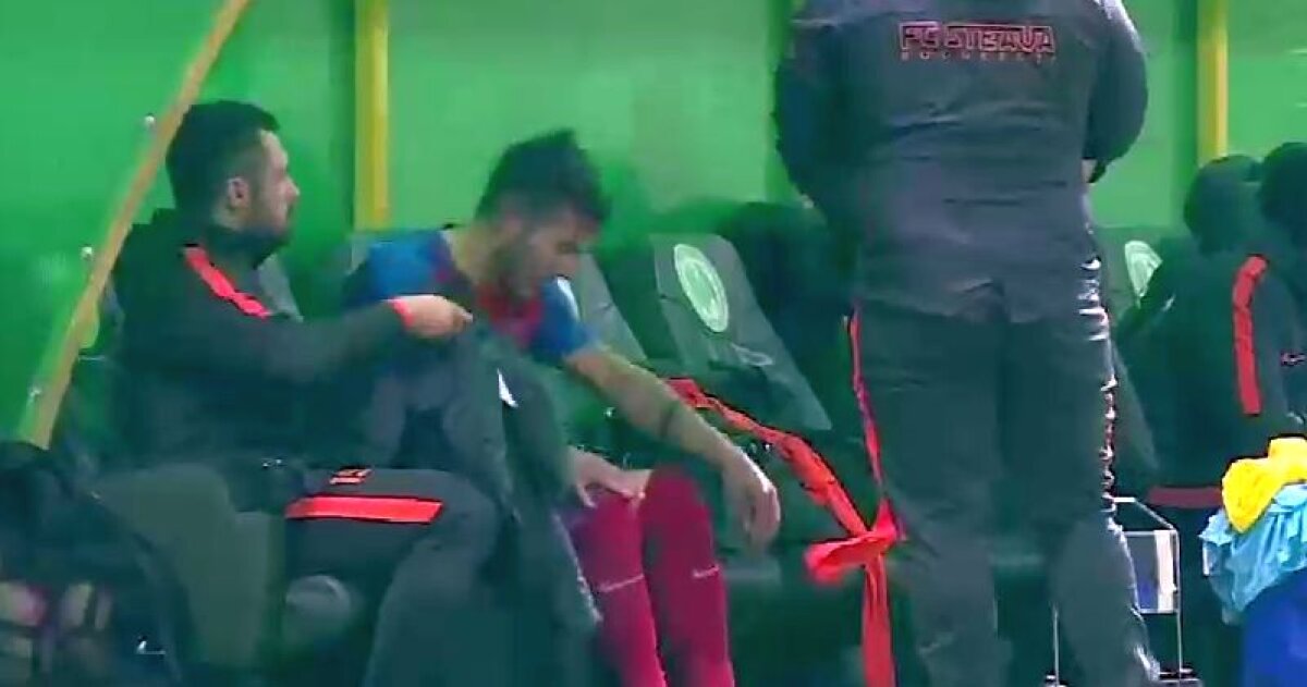 FOTO Tensiuni la Steaua » Un jucător și-a ignorat complet antrenorul și colegii