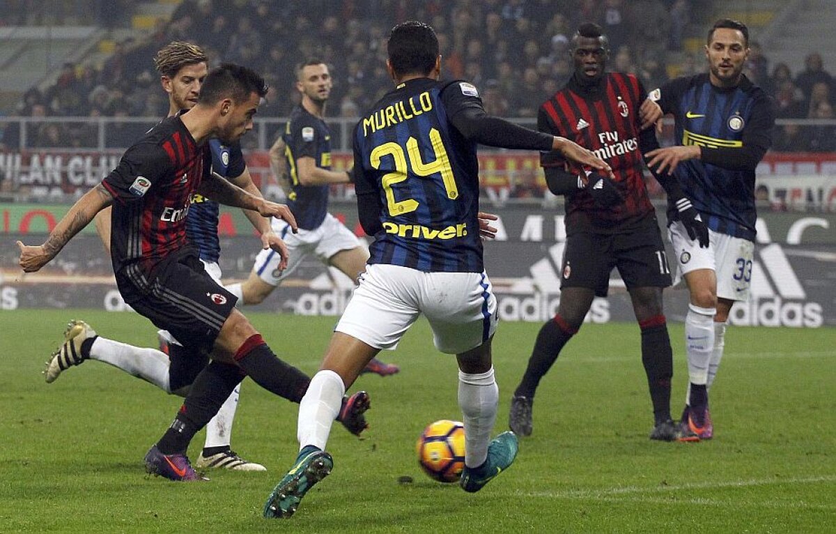 VIDEO Dramatism și goluri spectaculoase în Derby della Madonnina » AC Milan - Inter 2-2! ”Diavolii” egalați în prelungiri, supergol Candreva + coregrafii de excepție