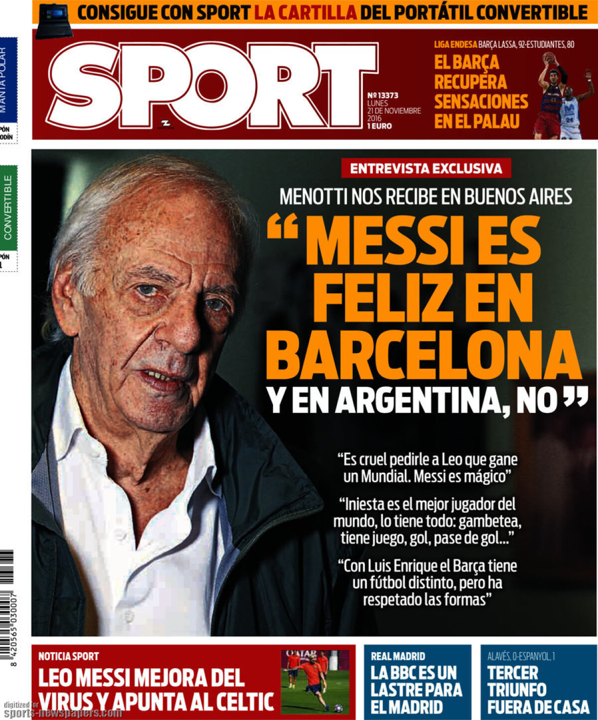 Ce scriu azi ziarele de sport din lume (21 noiembrie 2016)