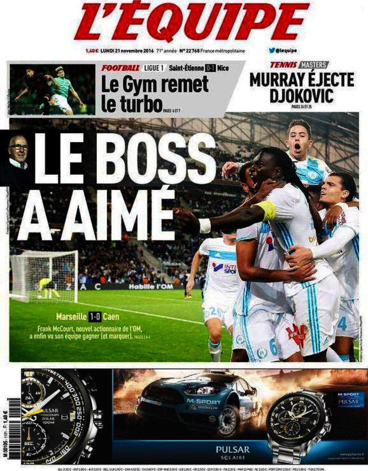 Ce scriu azi ziarele de sport din lume (21 noiembrie 2016)