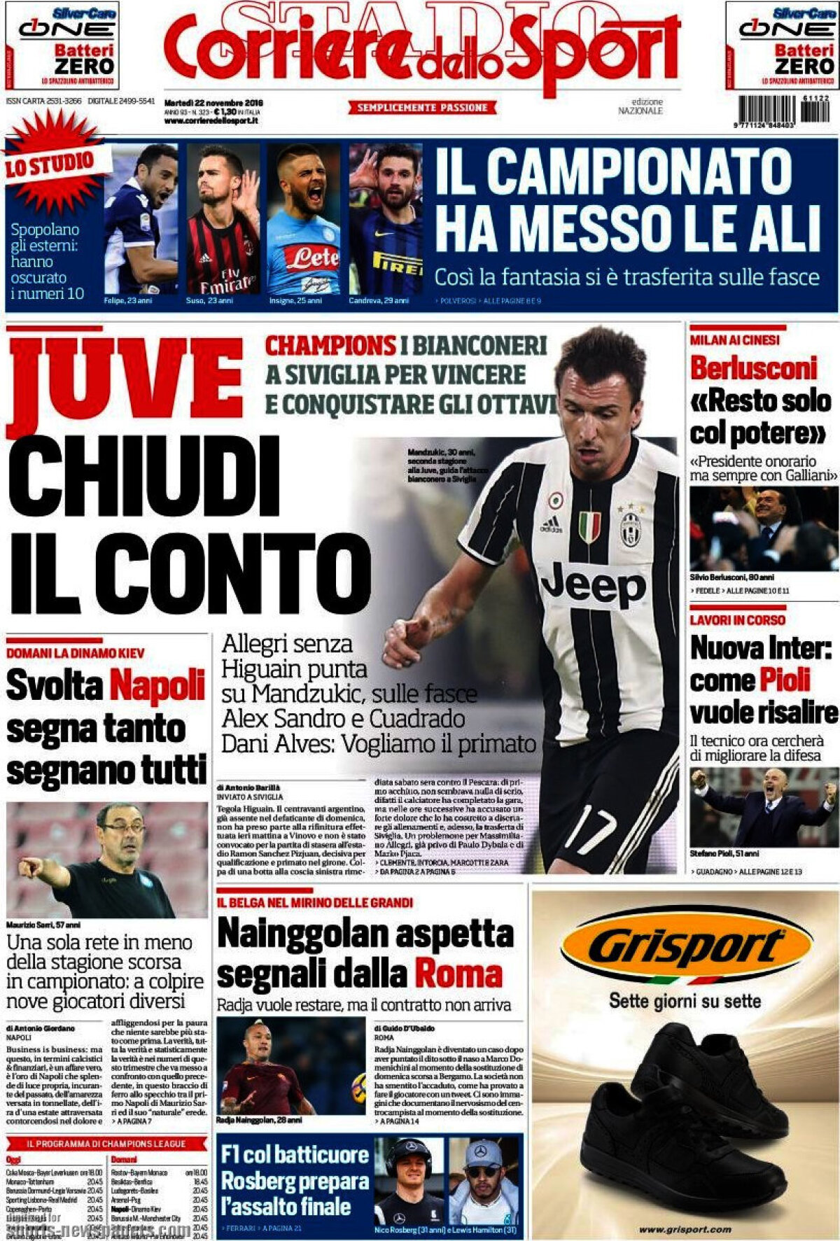 Ce scriu azi ziarele de sport din lume (22 noiembrie 2016)