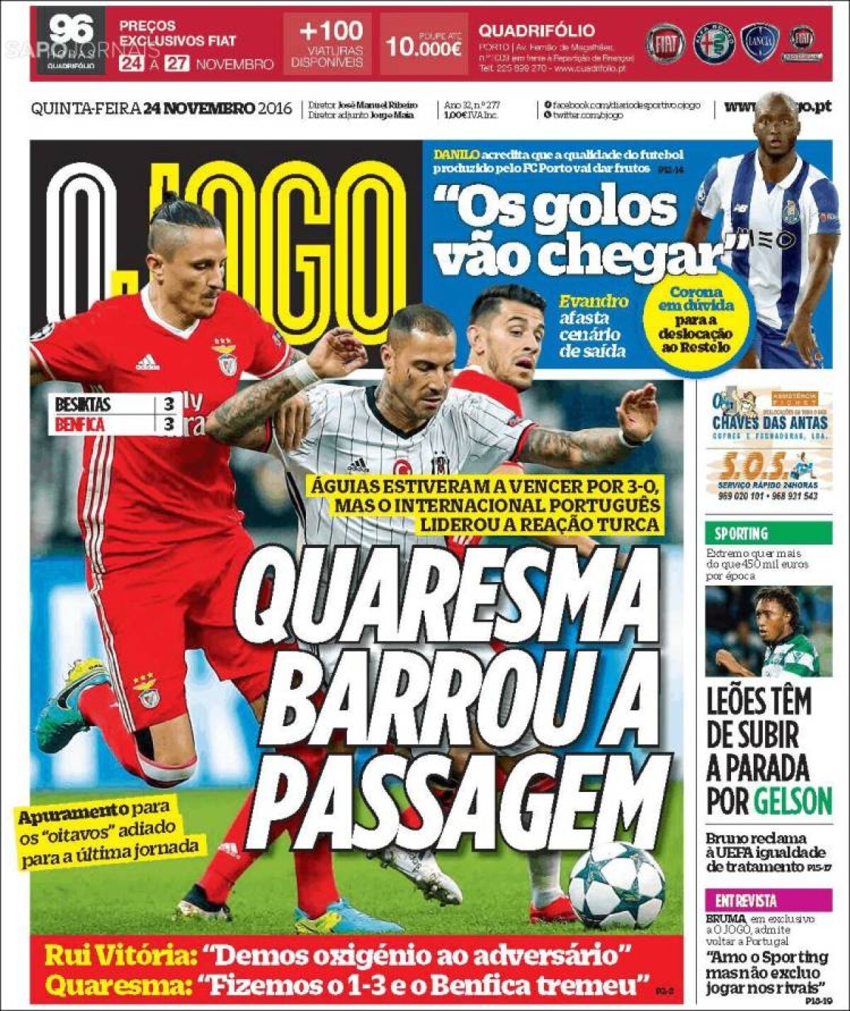 Ce scriu azi ziarele de sport din lume (24 noiembrie 2016)