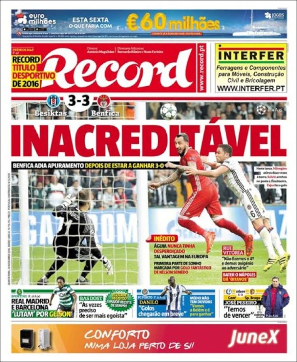 Ce scriu azi ziarele de sport din lume (24 noiembrie 2016)