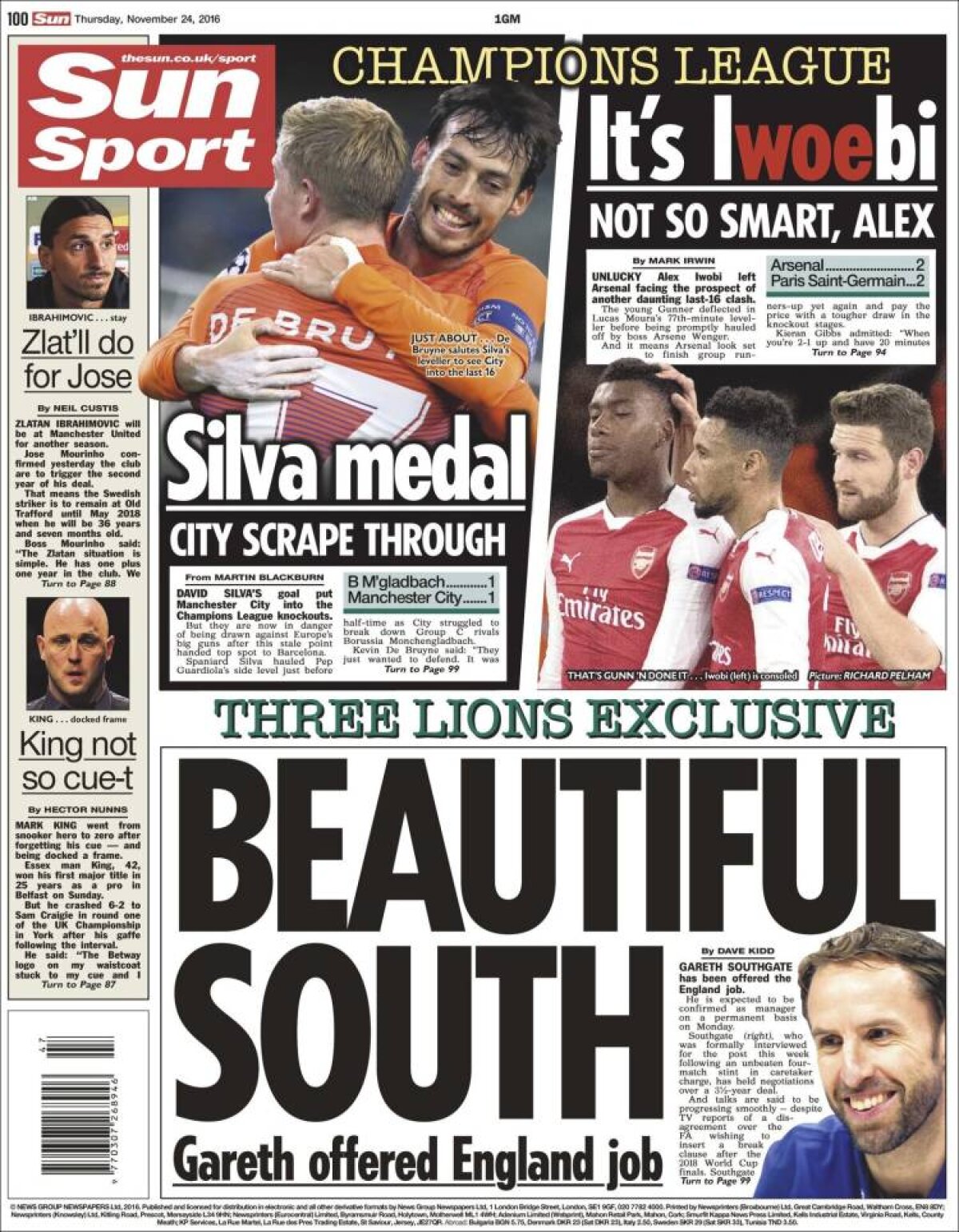 Ce scriu azi ziarele de sport din lume (24 noiembrie 2016)