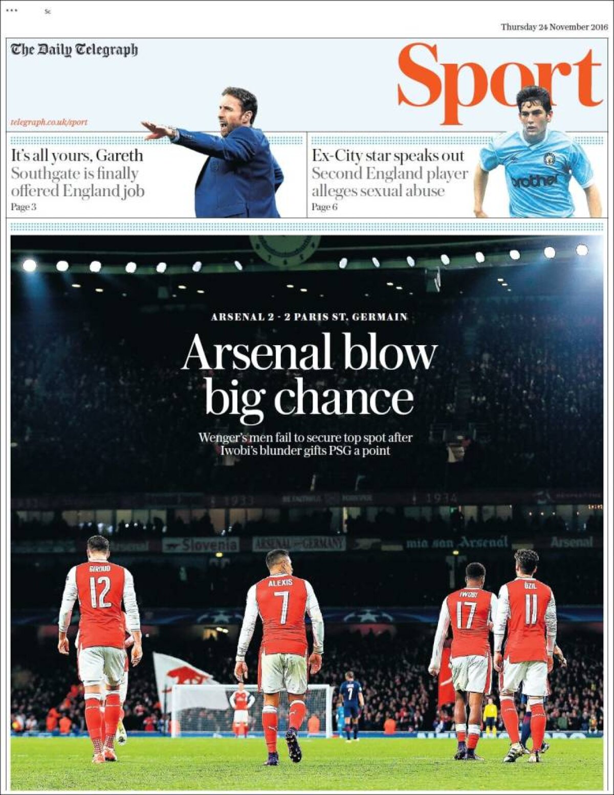 Ce scriu azi ziarele de sport din lume (24 noiembrie 2016)