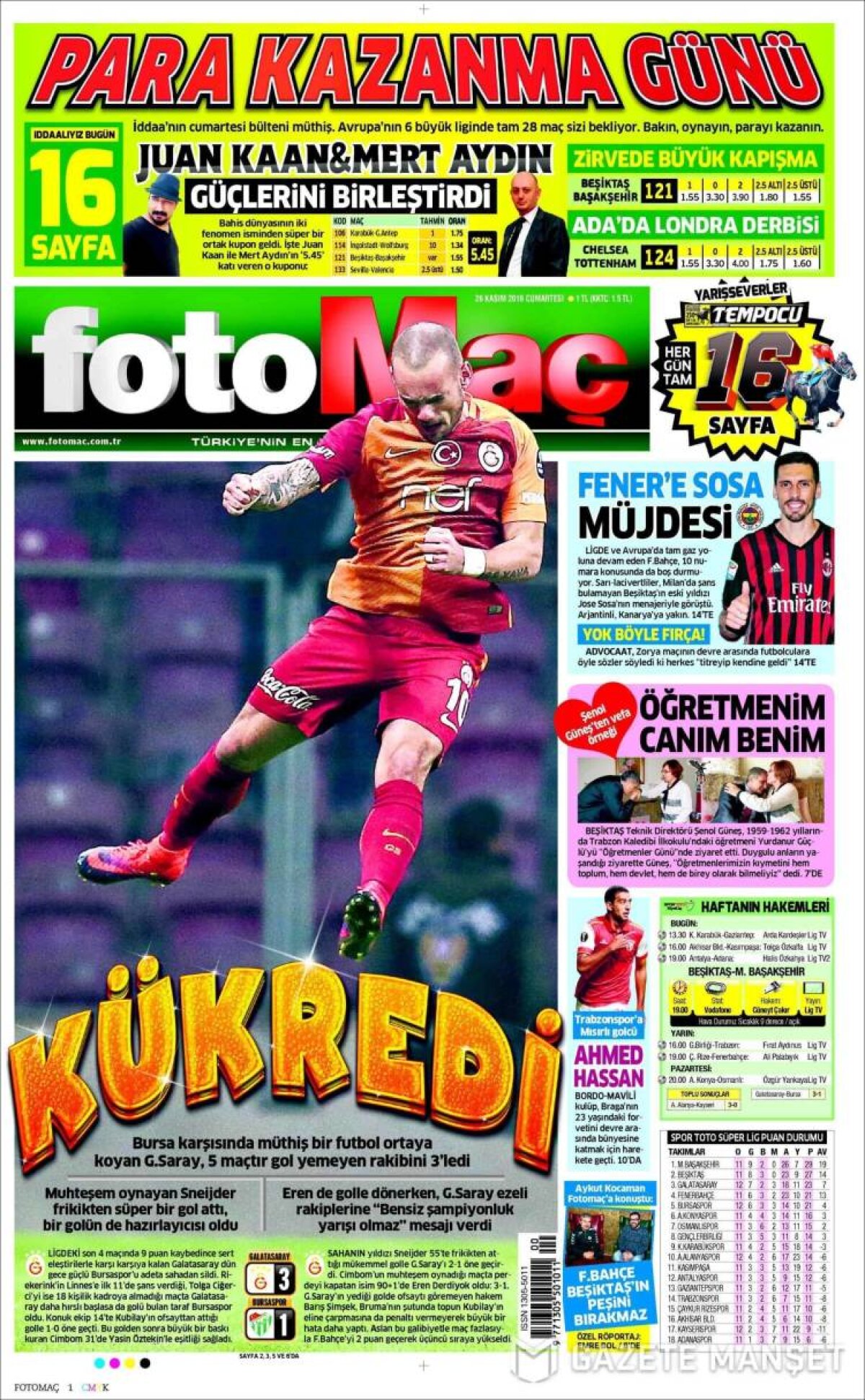 Ce scriu azi ziarele de sport din lume (26 octombrie 2016)