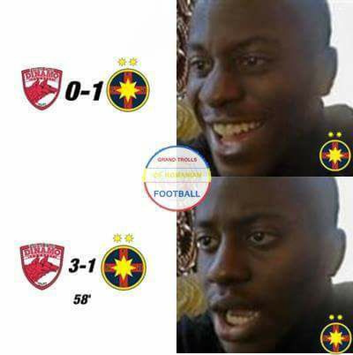 FOTO Rețelele de socializare au "explodat" » Cele mai amuzante 5 meme-uri de după derby :D