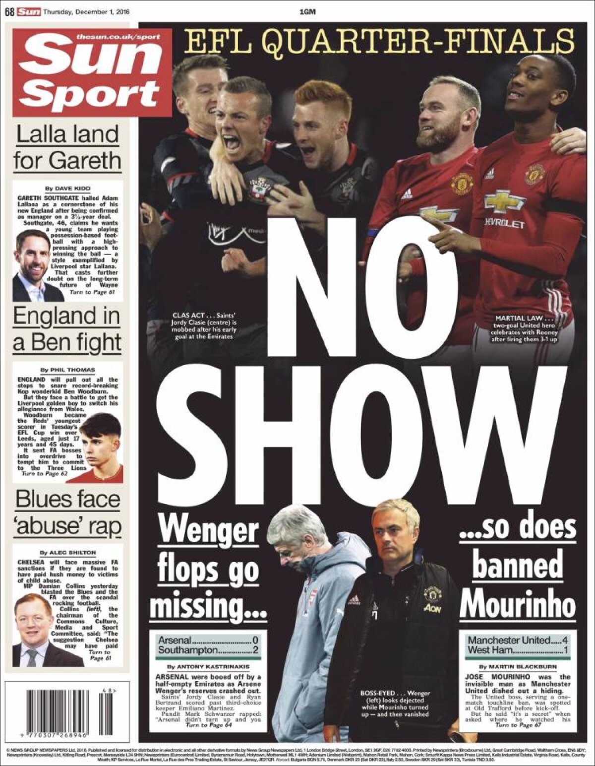 Ce scriu azi ziarele de sport din lume (1 decembrie 2016)