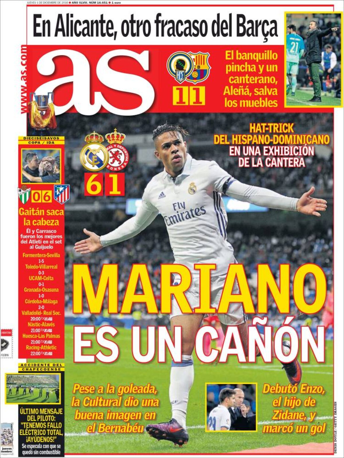 Ce scriu azi ziarele de sport din lume (1 decembrie 2016)