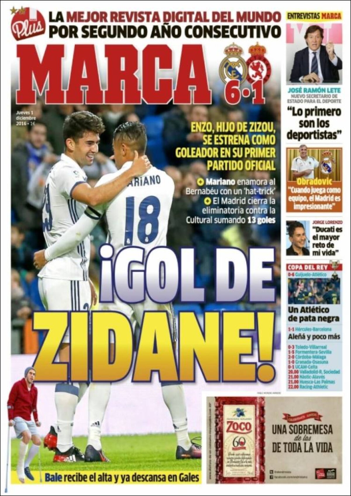 Ce scriu azi ziarele de sport din lume (1 decembrie 2016)