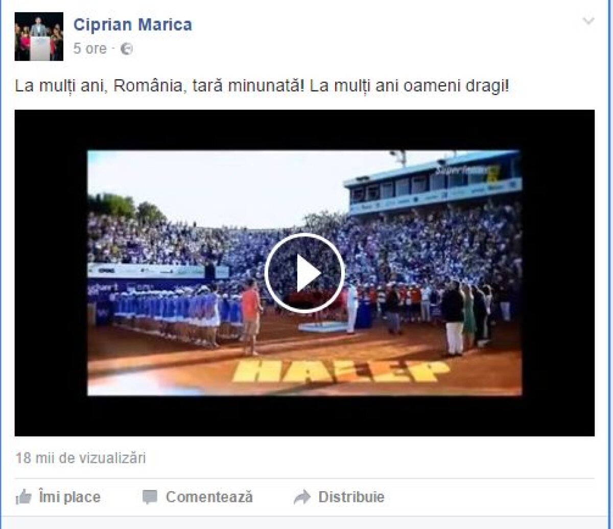 GALERIE FOTO La mulți ani, România! Mesajele emoționante transmise de marii campioni români