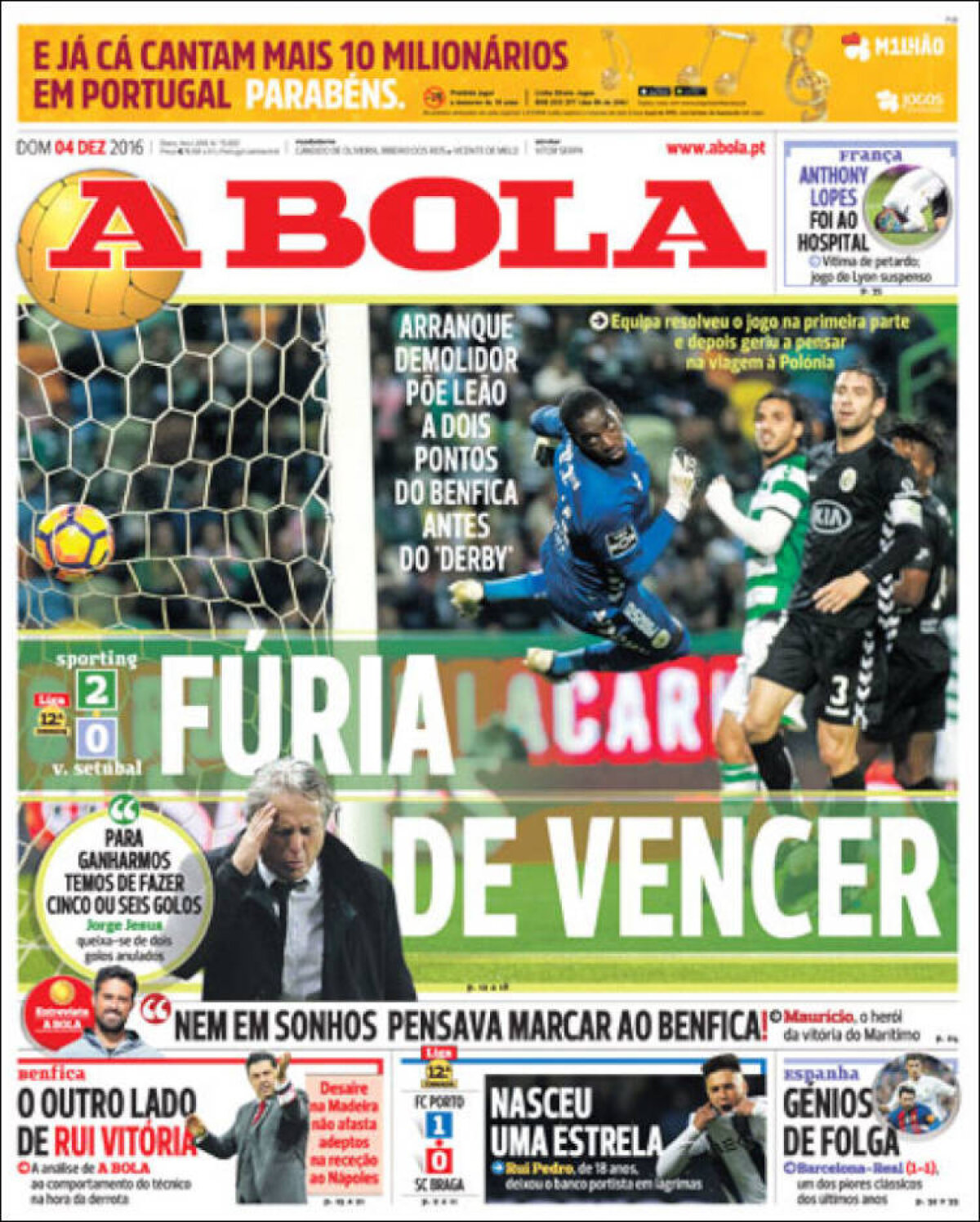 Ce scriu azi ziarele de sport din lume (4 decembrie 2016)