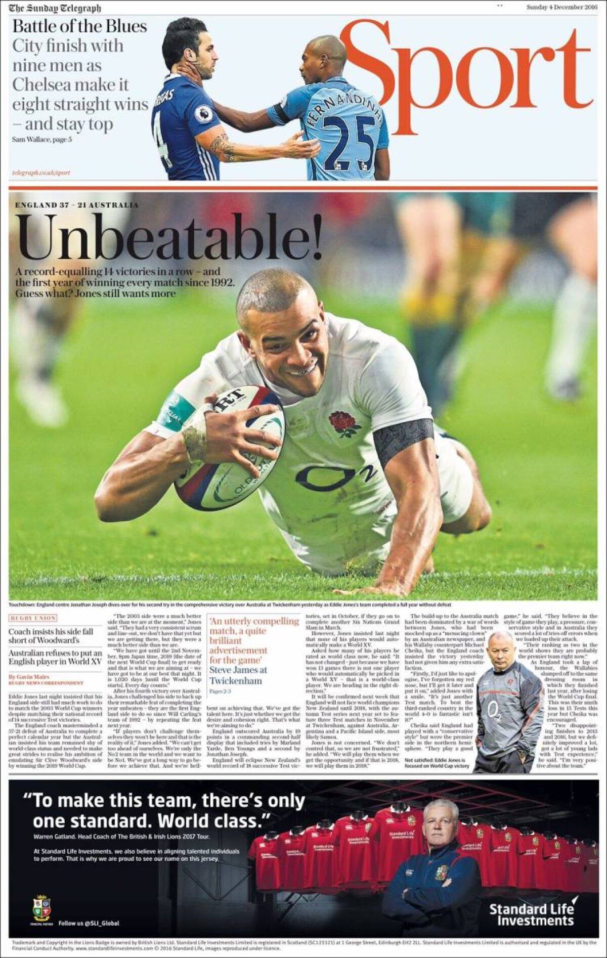 Ce scriu azi ziarele de sport din lume (4 decembrie 2016)