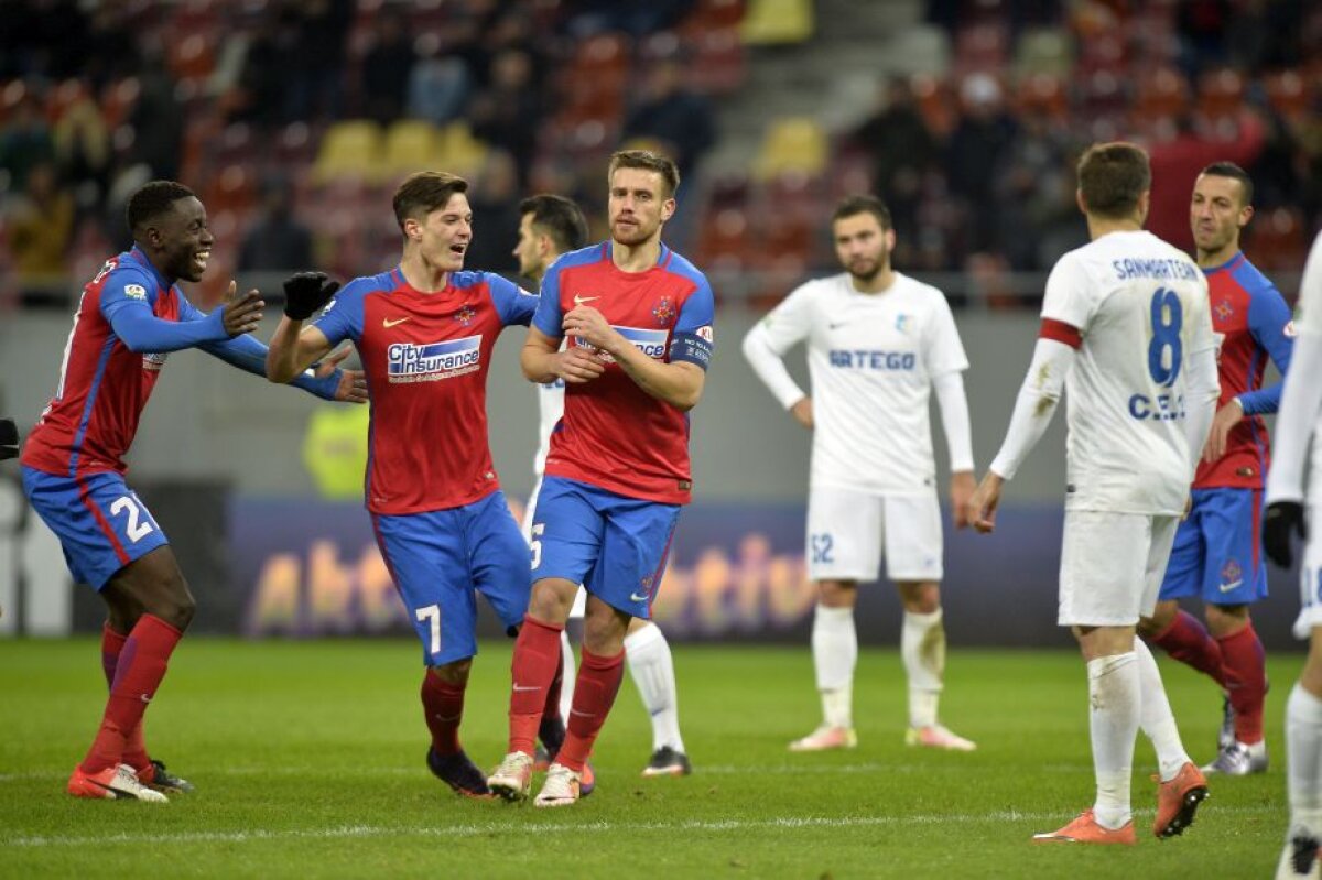 FOTO și VIDEO Steaua revine pe primul loc » Victorie fără emoții cu Pandurii 