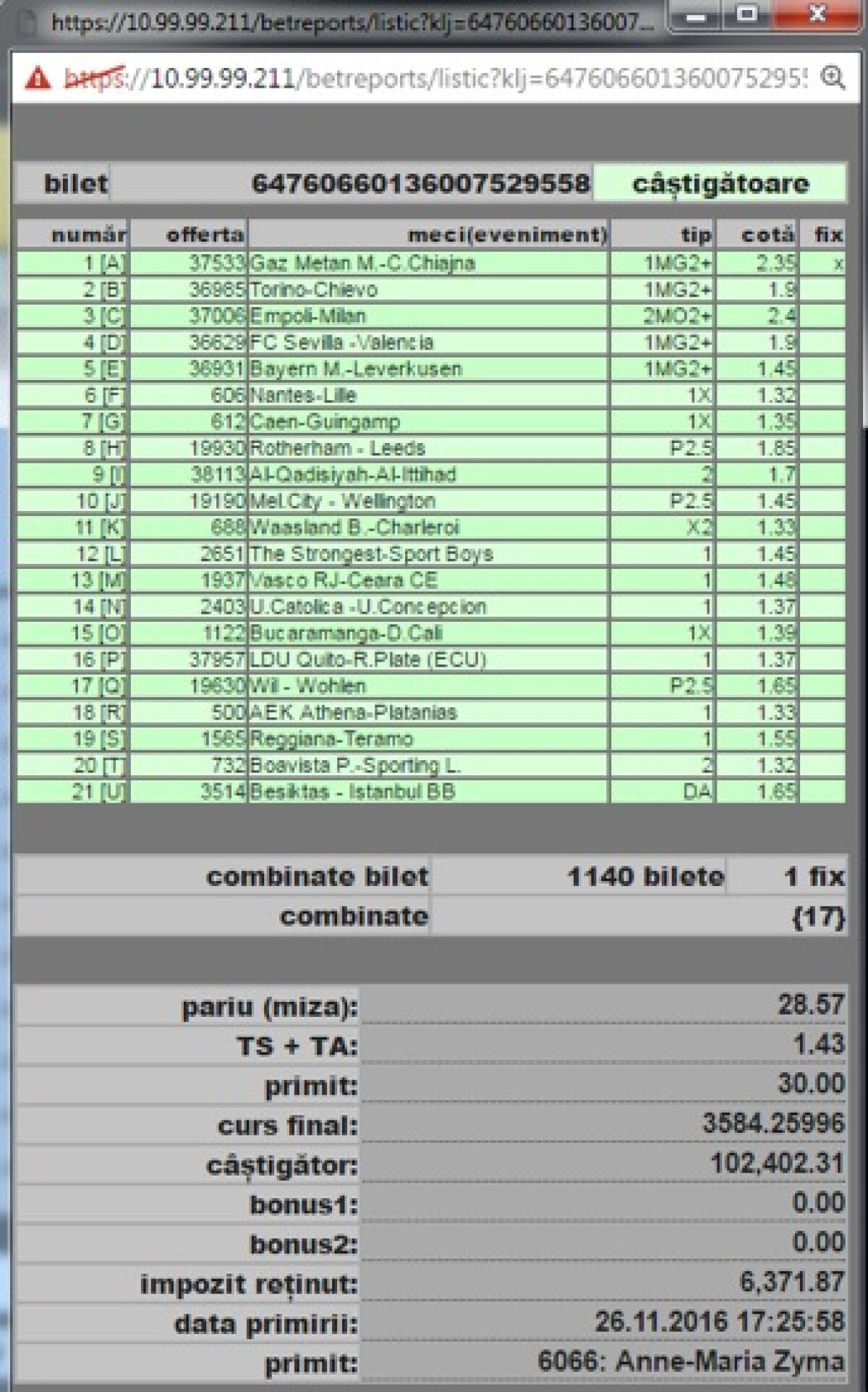 Record naţional de câştiguri la pariuri sportive, la FORTUNA!