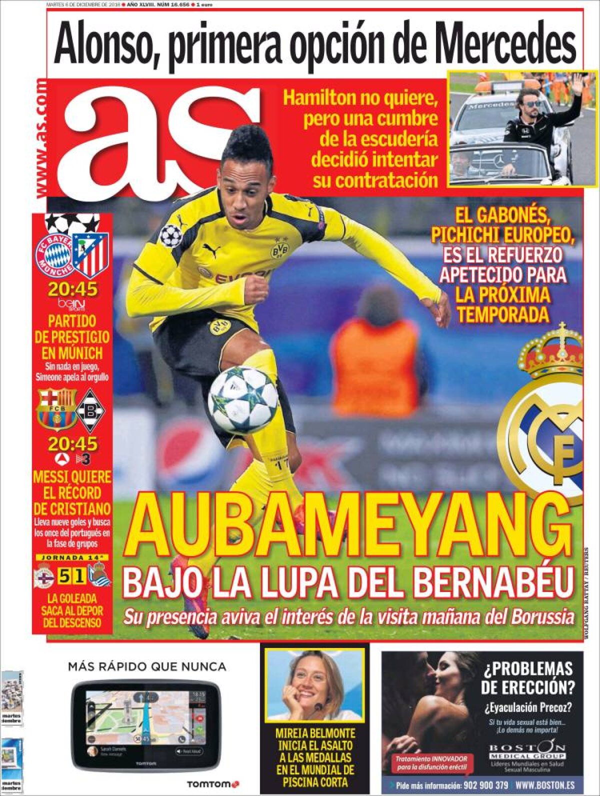 Ce scriu azi ziarele de sport din lume (6 decembrie 2016)