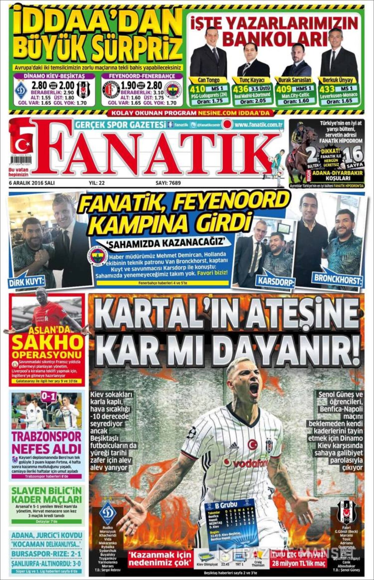 Ce scriu azi ziarele de sport din lume (6 decembrie 2016)