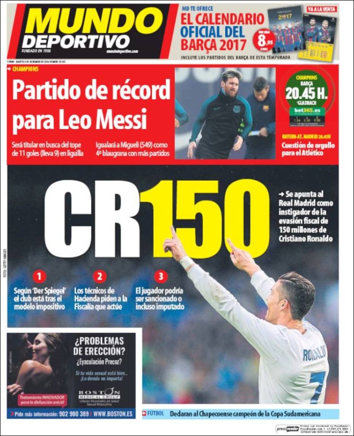 Ce scriu azi ziarele de sport din lume (6 decembrie 2016)