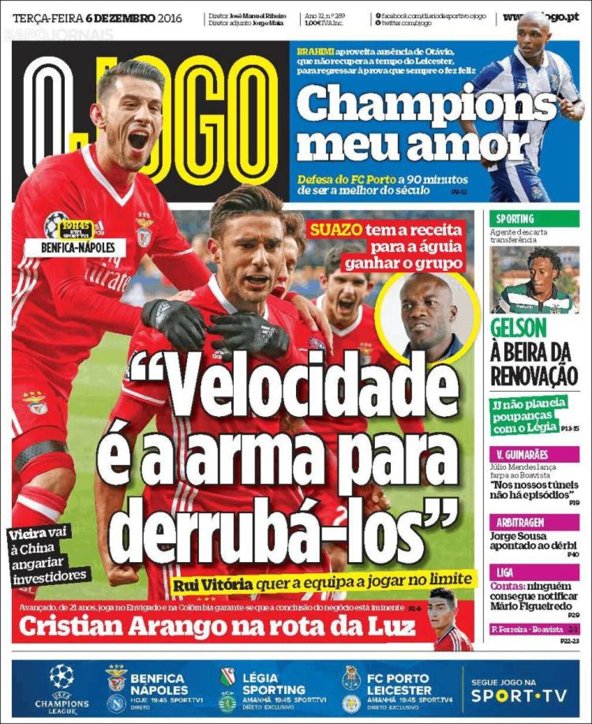 Ce scriu azi ziarele de sport din lume (6 decembrie 2016)