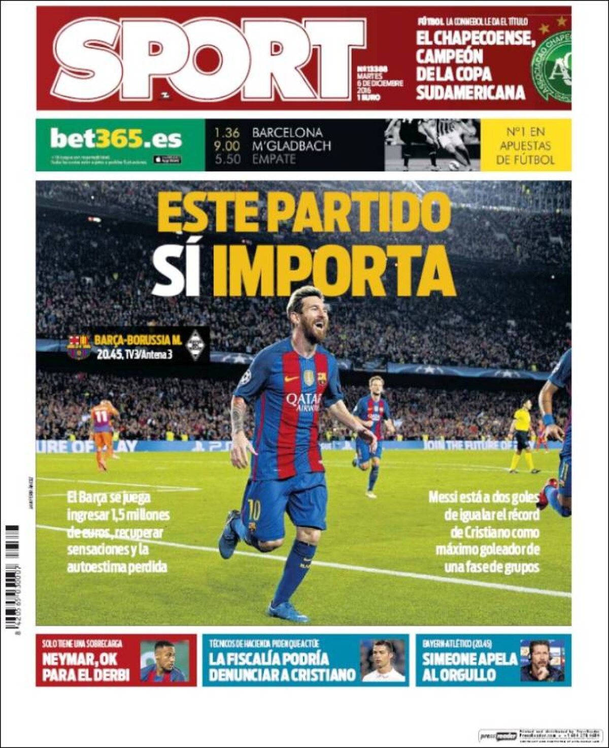 Ce scriu azi ziarele de sport din lume (6 decembrie 2016)