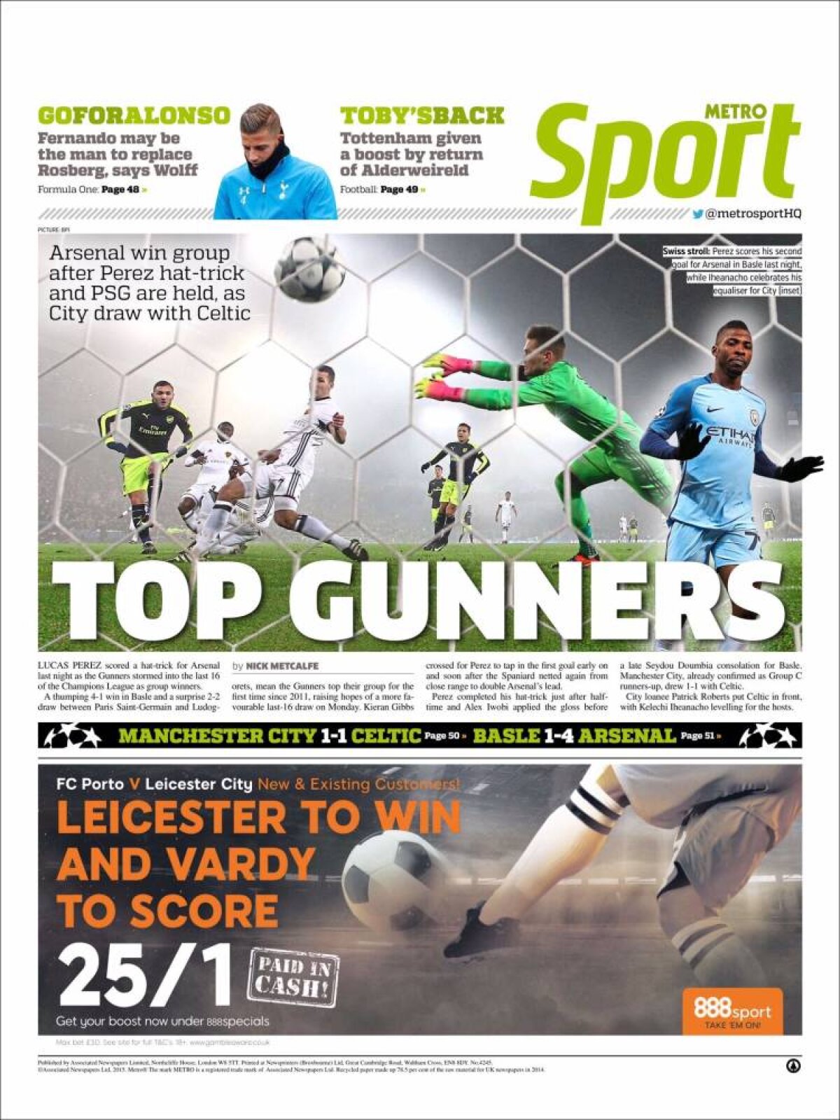 Ce scriu azi ziarele de sport din lume (7 decembrie 2016)