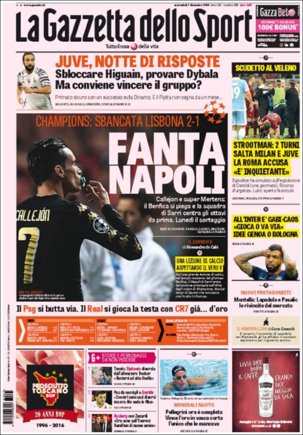 Ce scriu azi ziarele de sport din lume (7 decembrie 2016)