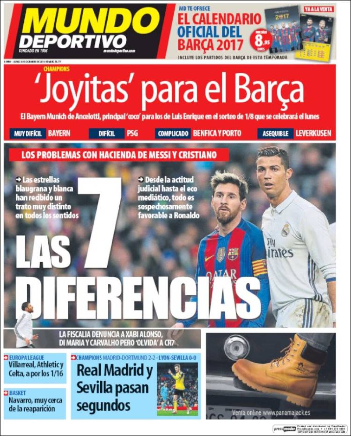 Ce scriu azi ziarele de sport din lume (8 decembrie 2016)