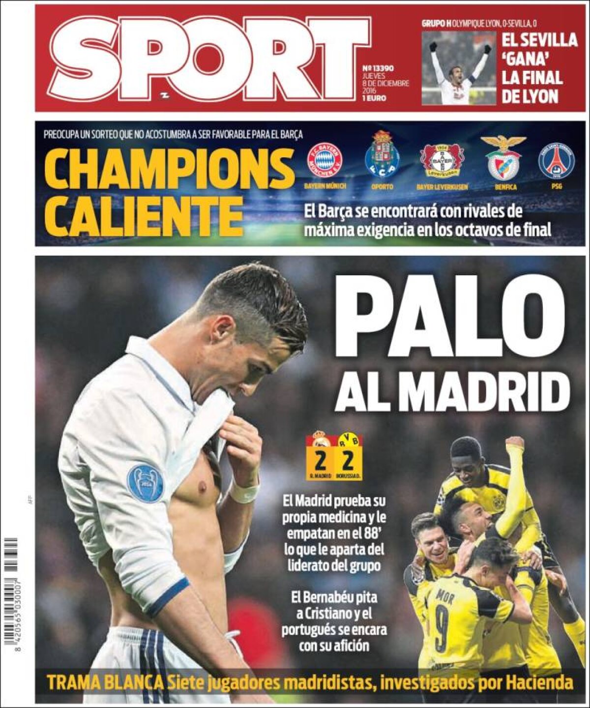 Ce scriu azi ziarele de sport din lume (8 decembrie 2016)