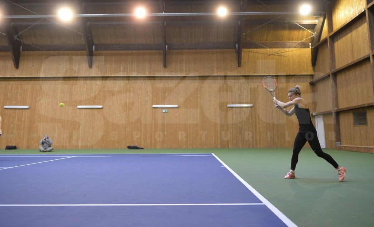 GALERIE FOTO Imagini din antrenamentul Simonei Halep de la Izvorani! Românca trage tare pentru a cuceri primul ei trofeu de Grand Slam