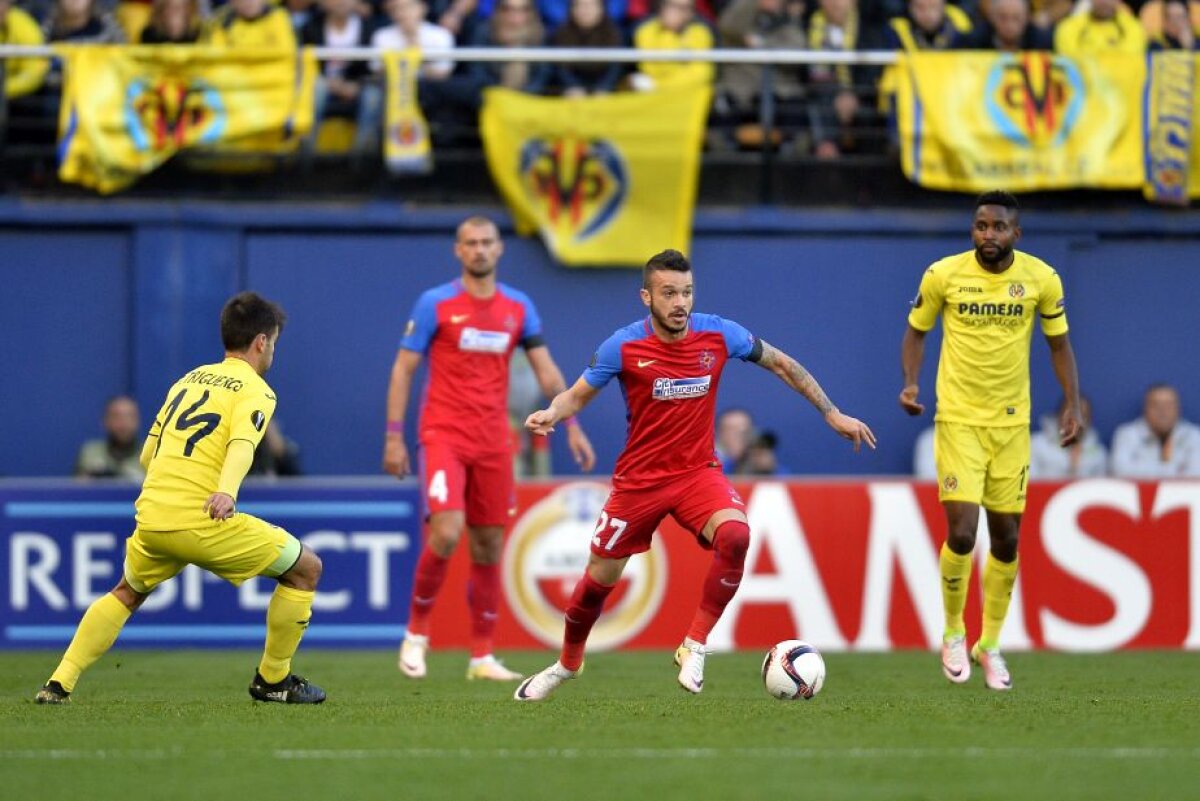 FOTO și VIDEO Meci dramatic pe El Madrigal! Steaua pierde în Spania și ratează calificarea în primăvara europeană la un gol