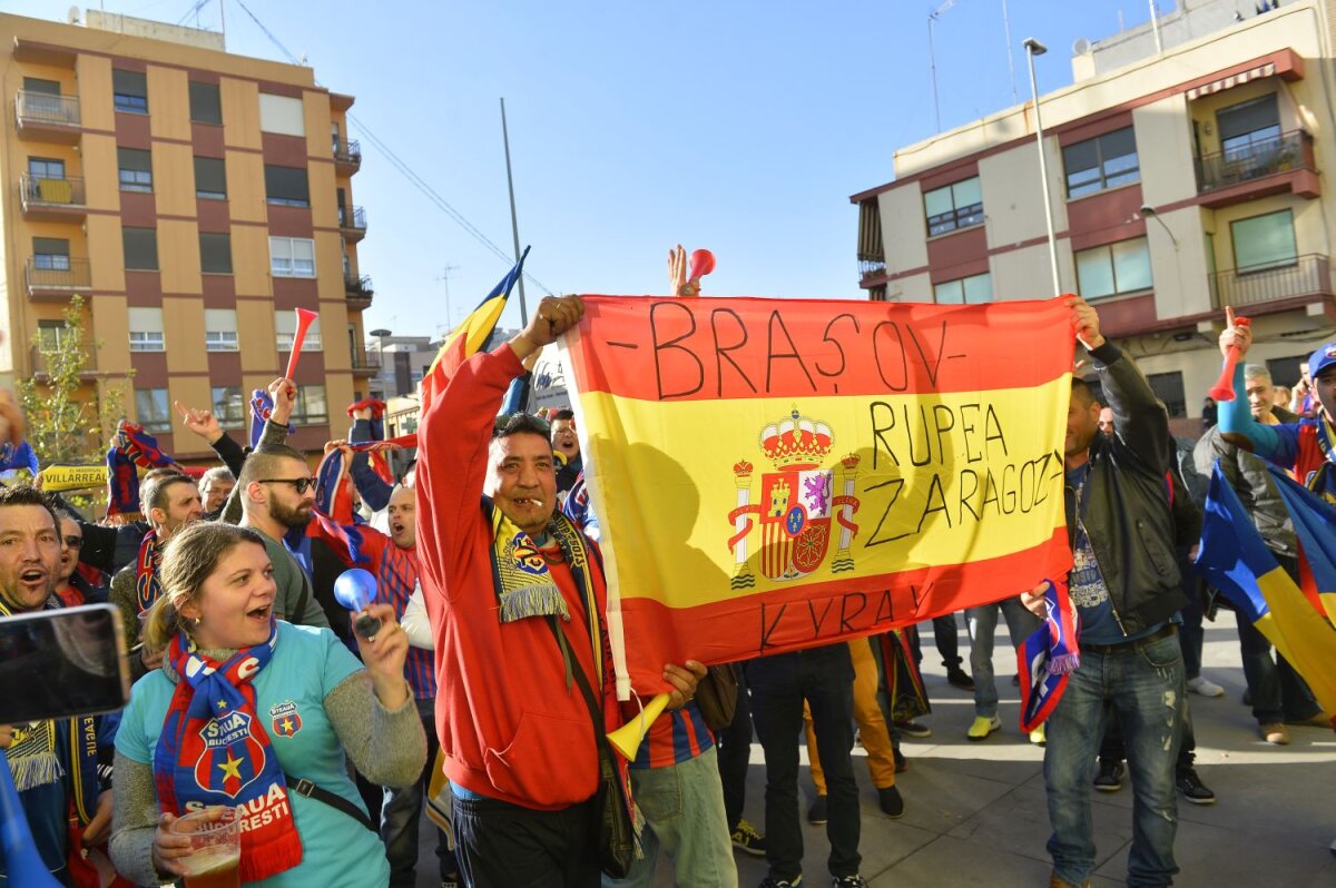 FOTO El Madrigal rumeno » Fanii români au dominat tribunele stadionului din Villarreal