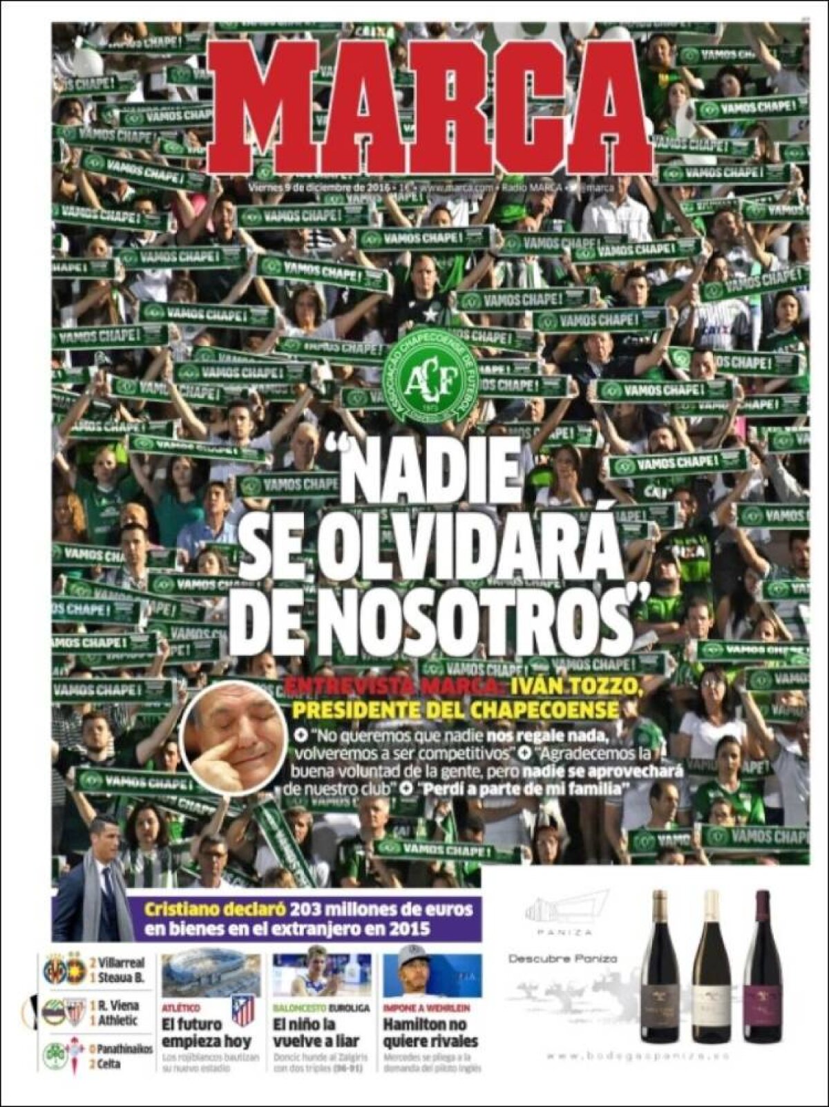 Ce scriu azi ziarele de sport din lume (9 decembrie 2016)