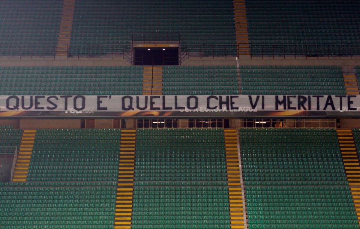 Pedepsiți de fani » Protest al fanilor lui Inter la meciul cu Sparta Praga: "Asta este ceea ce meritați "